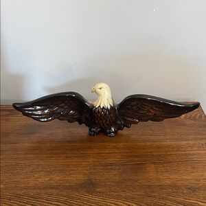 Vintage Ceramic Bald Eagle Figurine Wall Hanger